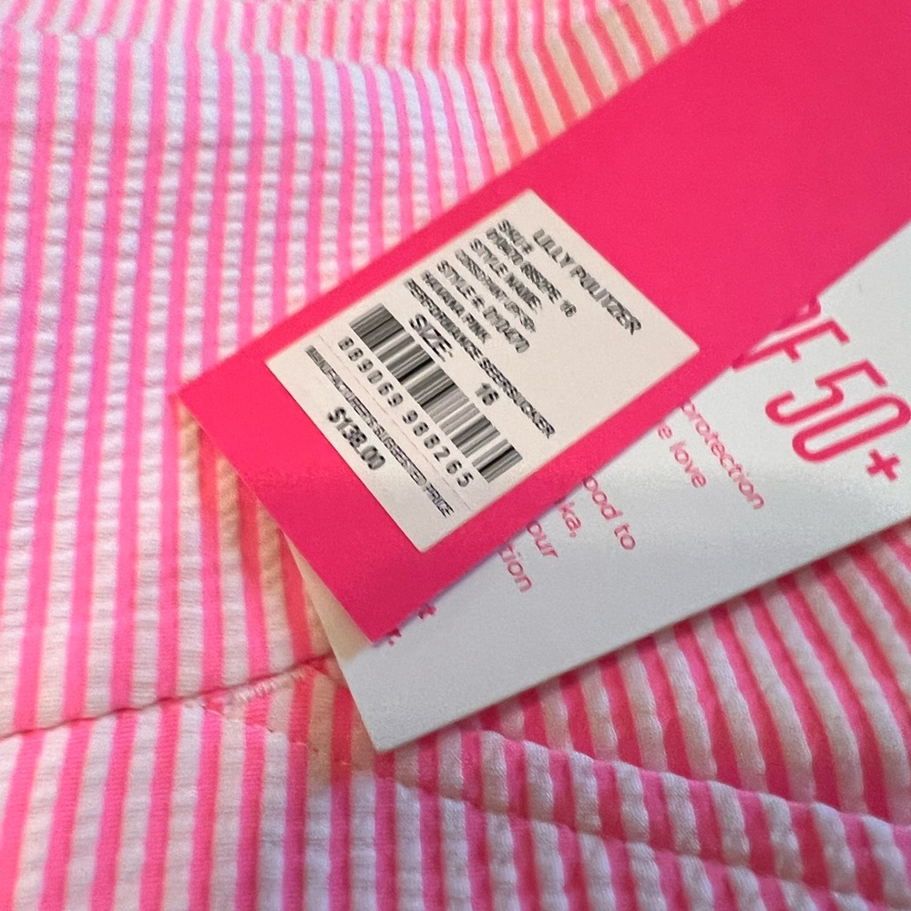 NWT Lilly Pulitzer 16 Corso Pant Havana Pink White seersucker Easter